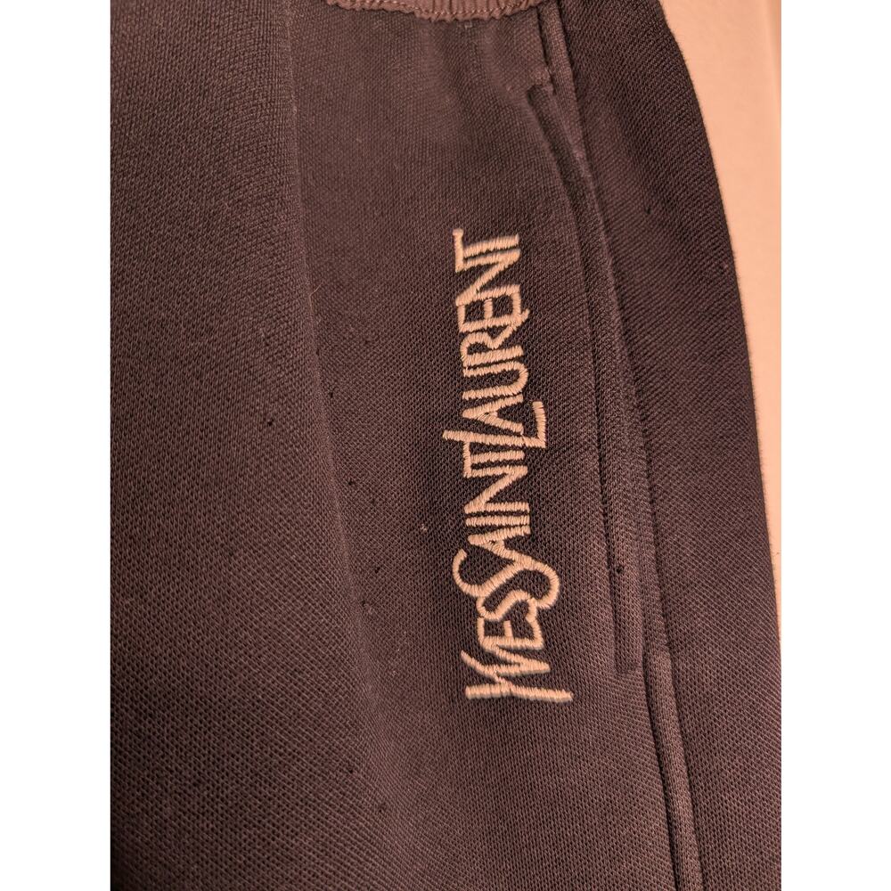 Yves St Laurent YSL Logo Embroidered Men's Joggers 36 Luxury Designer Sweatpants - Picture 5 of 8